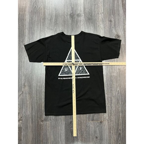 Huff Mens T Shirt Size Large Black White By All Means Necessary Worldwide DBC - Picture 7 of 10